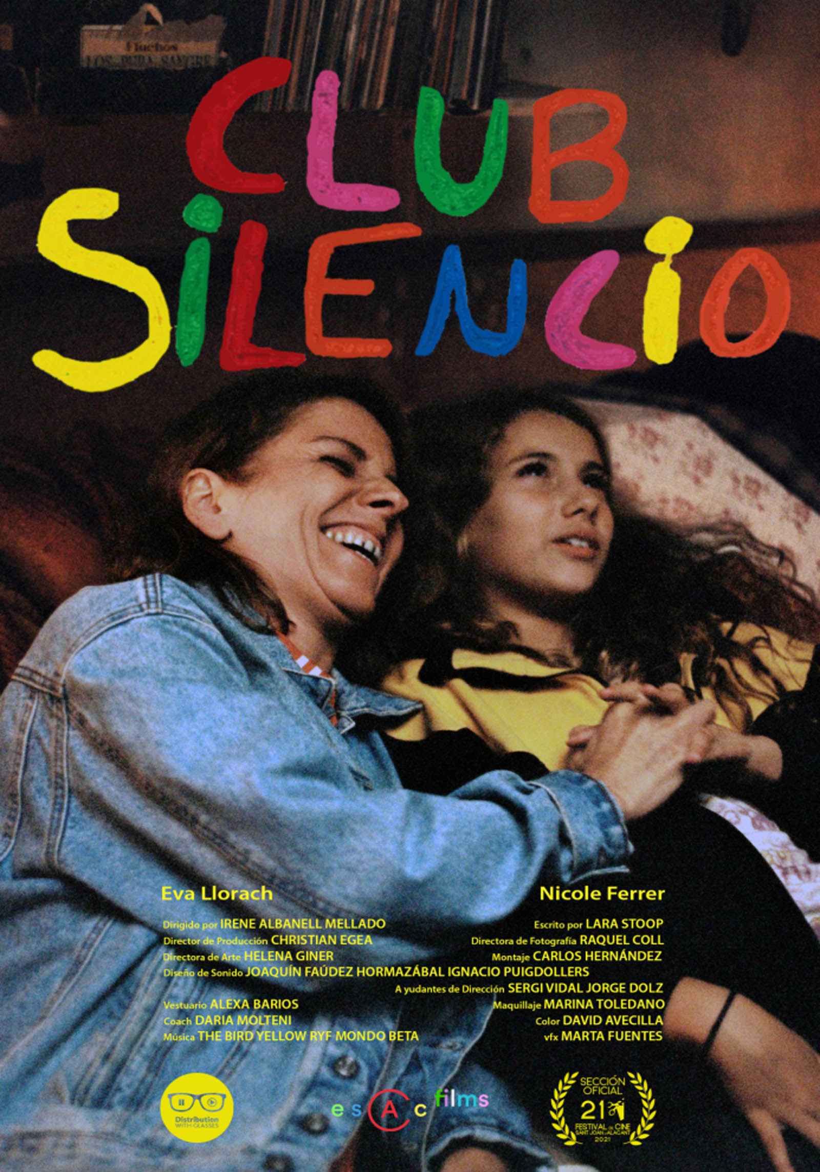 Cartel Cortometraje Club Silencio, dirigido por Irene Albanell